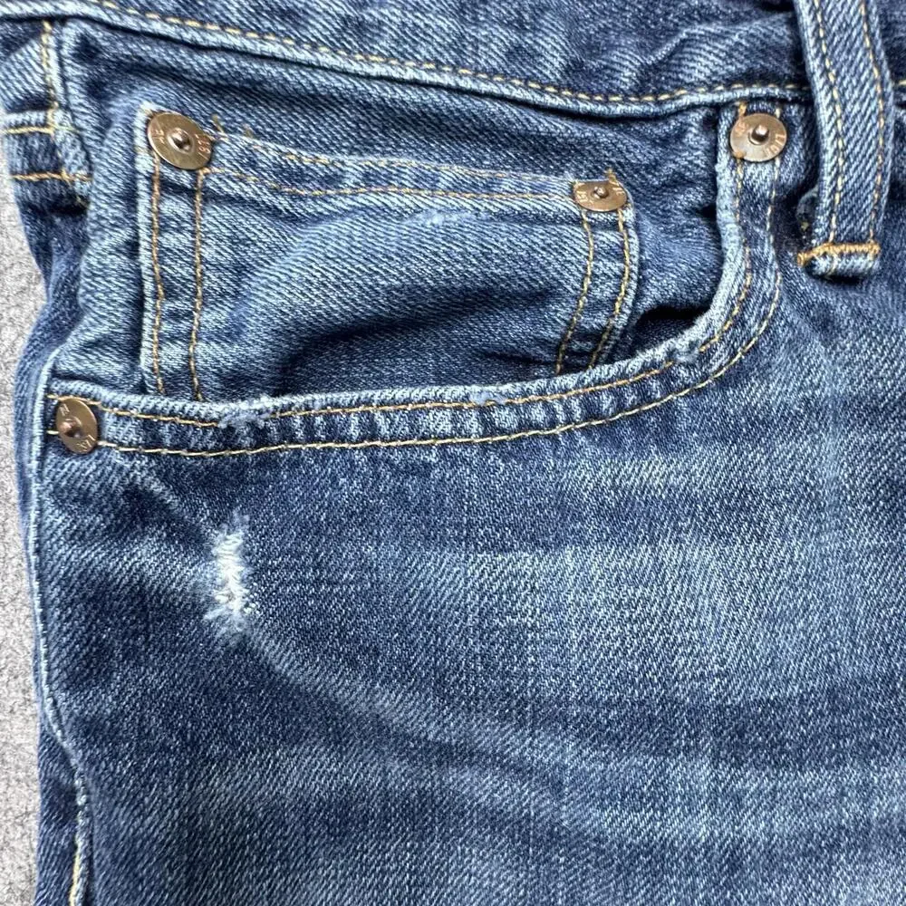 American Eagle Outfitters Shorts Mens 33 Blue Denim Bermuda Distressed Cutoff